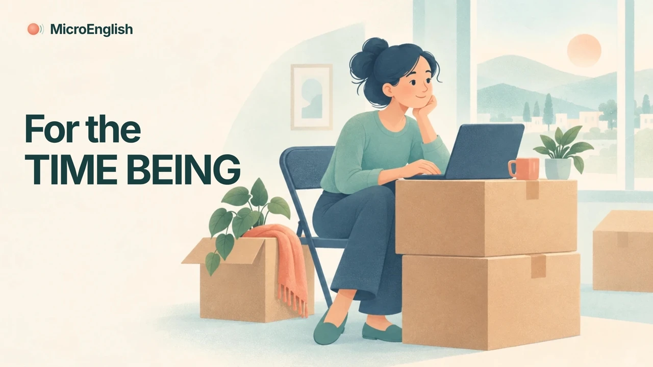 Video still: For the time being
