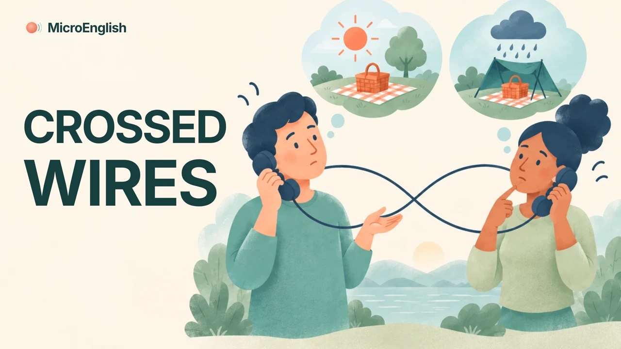 Video still: Crossed wires